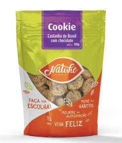 Petisco Doce - Cookie Cast Do Brasil Com Chocolate - 100G - Saudáveis.Shop