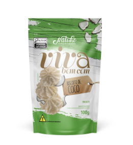 Petisco Doce - Biscoito De Côco - Vegano - 100G - Saudáveis.Shop