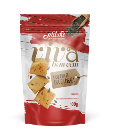 Petisco Salgado - Casquinha De Chia E Linhaça - 100 G - Saudáveis.Shop